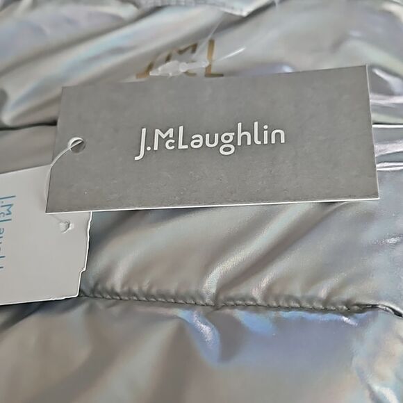 NWT J. McLaughlin silver puffer jacket - Picture 6 of 12